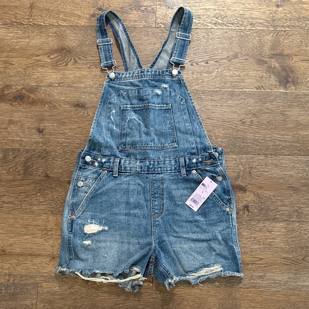 Target Small Blue Distressed Denim Overalls